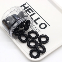 电话线发圈女极细扎头发橡皮筋电话绳塑料皮套小号电话圈头绳皮筋 大号4.5cm-加粗20根-盒装