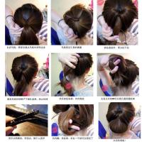 翻头发发器穿拉针 小孩小朋友扎头发神器穿头发发勾马尾扣盘发。 拉发针黑色2套