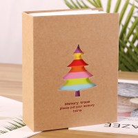 简易记录册大容量六村相册6寸纪念册照片集全竖版4/5/6/7寸清新 浅灰色纸面树6寸@送一