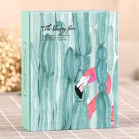 简易记录册大容量六村相册6寸纪念册照片集全竖版4/5/6/7寸清新 酒红色纸绿荫6寸@送一