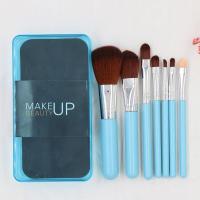 5/7/12多规格独角兽化妆眼影腮红刷子初学者套装 7支蓝色透明盒装