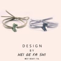 头绳女可爱小恐龙发圈少女心扎头发橡皮筋送男朋友小皮套情侣手链 情侣【2件套】F款