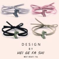 头绳女可爱小恐龙发圈少女心扎头发橡皮筋送男朋友小皮套情侣手链 情侣[4件套]A款