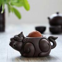 茶宠物茶具茶宠精品 摆件金蟾创意变色茶具茶宠变色茶艺 蟾蜍 紫砂财源滚滚(公)