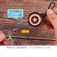 弹簧绳高回弹多功能绳子不锈钢拉伸钥匙扣可伸缩弹力弹簧钥匙链 咖啡色