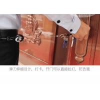 弹簧绳高回弹多功能绳子不锈钢拉伸钥匙扣可伸缩弹力弹簧钥匙链 栗色