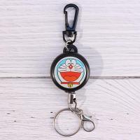 弹簧绳高回弹多功能绳子不锈钢拉伸钥匙扣可伸缩弹力弹簧钥匙链 浅黄色