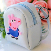 学生小钱包女生迷你可爱零钱包书包小挂件钥匙扣网红ins 挂饰公仔 小猪蓝