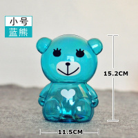 特价大号透明存钱罐狗狗储蓄罐创意可爱卡通实用六一儿童节小 蓝色小号坐姿]