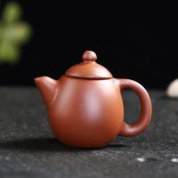 指尖壶迷你紫砂壶袖珍小茶壶 茶宠摆件可养个手工小壶 红泥-迷你龙蛋壶
