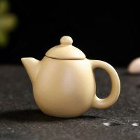 指尖壶迷你紫砂壶袖珍小茶壶 茶宠摆件可养个手工小壶 黄泥-迷你龙蛋壶