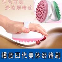 。硅胶刷头部头皮止痒按摩器抓洗头成人刷子长发梳子洗发梳懒人神 红色4代经络刷送精油