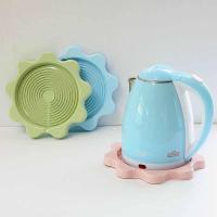 【夏日水壶托盘】杯垫热水瓶垫子开水瓶防漏底座垫托盘花盘隔热垫 北欧粉【1个装】