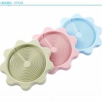 [夏日水壶托盘]杯垫热水瓶垫子开水瓶防漏底座垫托盘花盘隔热垫 北欧绿[1个装]