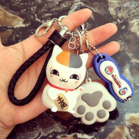 吊饰猫挂件小手机链日式卡通挂饰装饰可爱猫咪少女心开运韩版 T41-黑绳+灰猫爪+叮当猫指甲刀+
