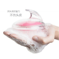 。硅胶刷头部头皮止痒按摩器抓洗头成人刷子长发梳子洗发梳懒人神 粉红1个