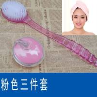。硅胶刷头部头皮止痒按摩器抓洗头成人刷子长发梳子洗发梳懒人神 粉色三件套