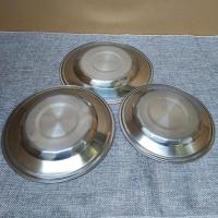 加厚不锈钢烧烤盘 盘子圆盘瓜果盘子平底浅圆盘 不锈钢菜盘碟子 20cm矮圆盘