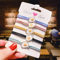 韩国ins网红荷包蛋发圈手链两用 小祖宗头绳橡皮筋扎头发女发绳 [合金荷包蛋]黄+黑+绿