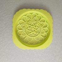 暖瓶底座防水托盘垫家用暖壶的圆形创意漏水放多功能 505方形花边绿色（四个装）