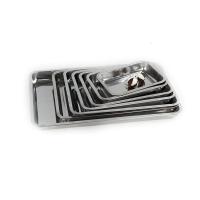 不锈钢毛巾盘手提毛巾篮酒店KTV酒吧客房热毛巾托盘装湿热布篮子 60*40*4.807特厚深盘倒置可承