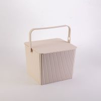 加厚带盖可坐方形收纳桶手提多用储物桶塑料浴框洗澡篮凳玩具浴室 牛奶白加高27*25*26