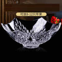 |透明前台用茶几装水果的盘子糖果盘家用日式客厅店铺个性欧式招 凤凰白(单只)