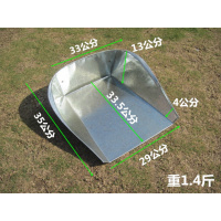 家用无柄簸箕加厚加固垃圾铲子材金属大小号铁皮撮箕畚斗 13号(0.5板)