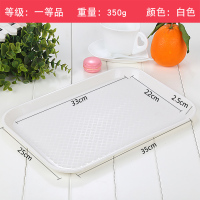 防烫盘子朔料酒吧托盘快餐店专用彩色茶托盘特大中小号生日派对 新料小号加厚白色