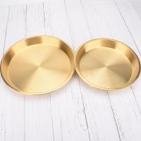 铜盘纯铜家用摆件蒸鱼蒸鸡盘加厚平底圆盘托盘收藏摆设铜盘铜器 28CM