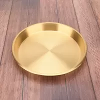 铜盘纯铜家用摆件蒸鱼蒸鸡盘加厚平底圆盘托盘收藏摆设铜盘铜器 36CM