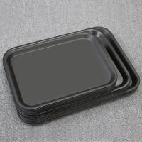 黑色白色客房蛋糕面包客房茶水盘水杯客房快餐盘托盘酒店家用密胺 443白色(43*32CM)