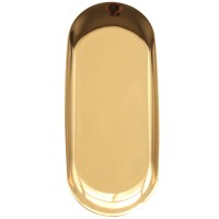 ins北欧风椭圆形 金属小蝶金色不锈钢盘下午茶甜品托盘首饰收纳盘 金色大号椭圆盘23cm