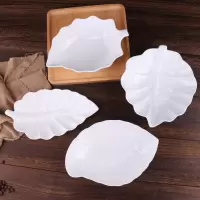 2个起陶瓷菜盘子叶子盘子家用菜盘创意炒菜盘甜品水果盘子热菜盘 4个装每款各一个