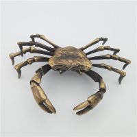 创意纯手工铜螃蟹蚂蚁 茶宠摆件 铁壶置盖托茶道搁架 铜艺茶宠 螃蟹壶置-青铜螃蟹壶置-青铜