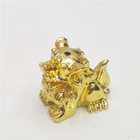 创意纯手工铜螃蟹蚂蚁 茶宠摆件 铁壶置盖托茶道搁架 铜艺茶宠 金狮金狮