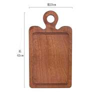 放食物木板盘家用实木牛排盘西餐盘利牛排木板托盘餐厅木质 利带手柄款〔大号〕