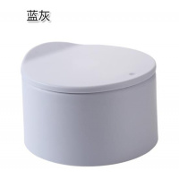 创意桌面垃圾桶迷你带盖桌上收纳小垃圾筒卧室床头柜小垃圾桶带盖 蓝灰