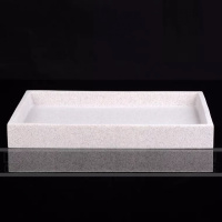 北欧简约风陶瓷盘子大理石纹椭圆形托盘收纳盘 家用早餐盘甜点盘 砂石30*20