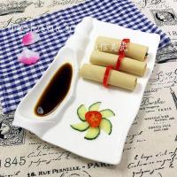 特色菜盘子家用创意水果盘中西式冷碟不规则个性饭店白碗餐盘大号 10英寸长方竹纹两格