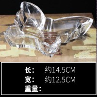 小吃饭店玻璃小号透明瓜子碟子干果咖啡厅茶果盘盘子网咖点心 23号(2个)拍两套送礼品