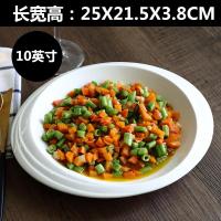 特色菜盘子家用大号水果盘中式菜碟意面个性纯白创意餐盘饭店碗碟 10英寸海鸥汤盘