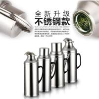 老式热水瓶复古怀旧摆件暖壶铁皮外壳家用小保温瓶暖水壶婚庆 3.2l(8磅)平盖绿色含胆