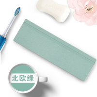 硅藻土洗手台垫洗漱杯垫速干吸水防水牙刷垫皂托硅藻泥香皂架 北欧绿（买2送1）