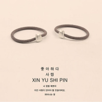 头绳女韩版可爱森女系橡皮筋扎头发小皮筋送男朋友情侣一对小皮套 情侣灰色两条装