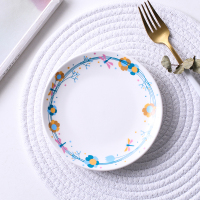 6英寸小吃碟子创意陶瓷家用小菜碟字母北欧风蛋糕盘点心盘吐骨碟 粉蜻蜓((6英寸))