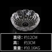玻璃盘子透明 欧式玻璃小碟子 迷你圆形家用菜盘创意水果盘小吃碟 5号(5个)拍两套送礼品