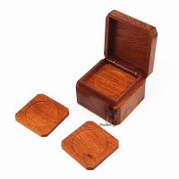 。茶杯托垫底托茶道禅意中式功夫茶几防烫茶具防滑垫配件隔热垫茶 缅甸花梨8片装带盒子