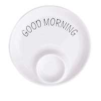 创意陶瓷盘子餐具 圆形有格带醋碟子水饺子盘酒店菜盘 欧式子母盘 (早餐)9英寸欧式子母盘