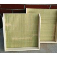 竹子木质饺子馄饨盖帘长方形竹制可摞放托盘盘水饺盘饺子帘托盘盒 25*20*4(1个)